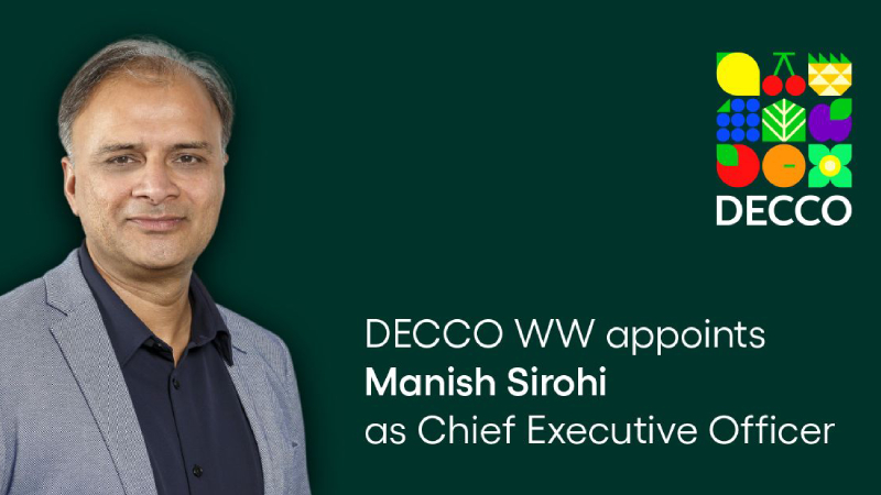 Manish Sirohi Appointed as Chief Executive Officer of DECCO WW